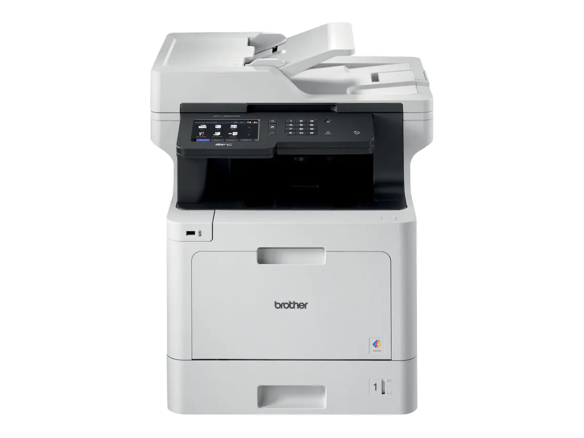 Brother MFC-L8900CDW - Multifunktionsdrucker - Farbe - Laser - A4/Legal (Medien) - bis zu 31 Seiten/Min. (Drucken) - 300 Blatt - 33.6 Kbps - USB 2.0, Gigabit LAN, Wi-Fi(n), USB-Host, NFC mit Brother PRINT AirBag für 400.000 Seiten