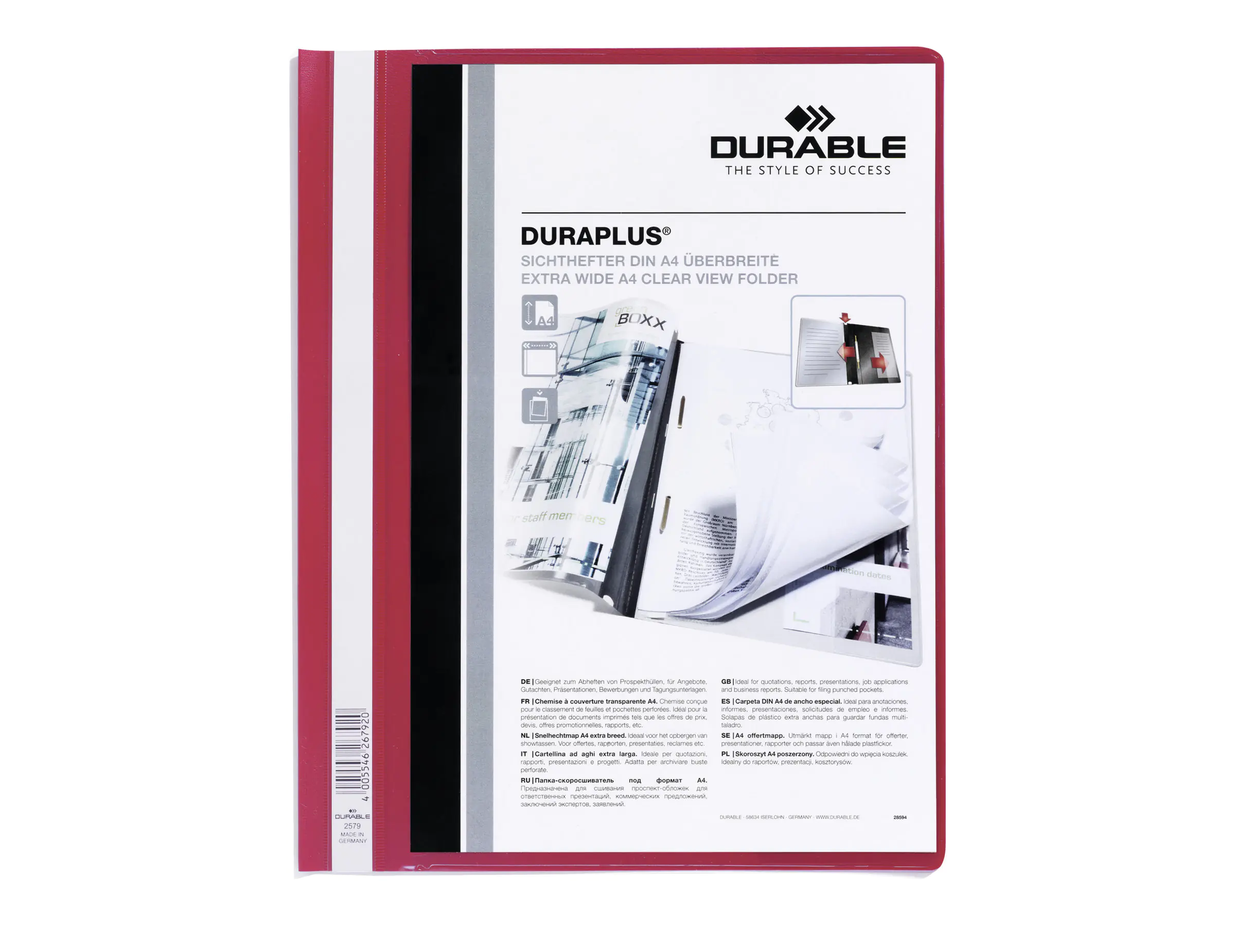 Durable DURAPLUS - Schnellhefter - für A4 (210 x 297 mm) 2579-03