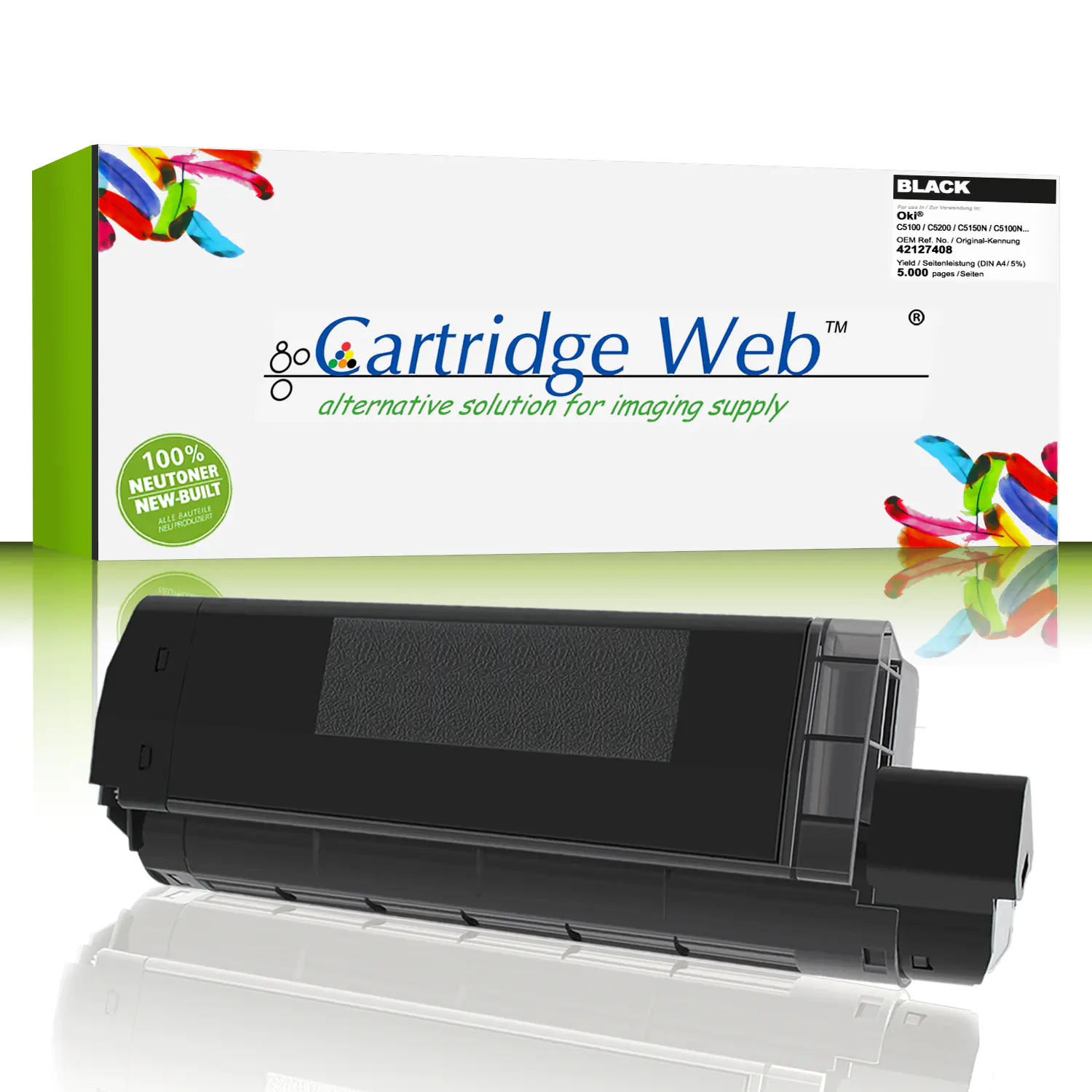 CartridgeWeb Toner kompatibel zu Oki 42127408 Schwarz 5.000 Seiten 1 Stück