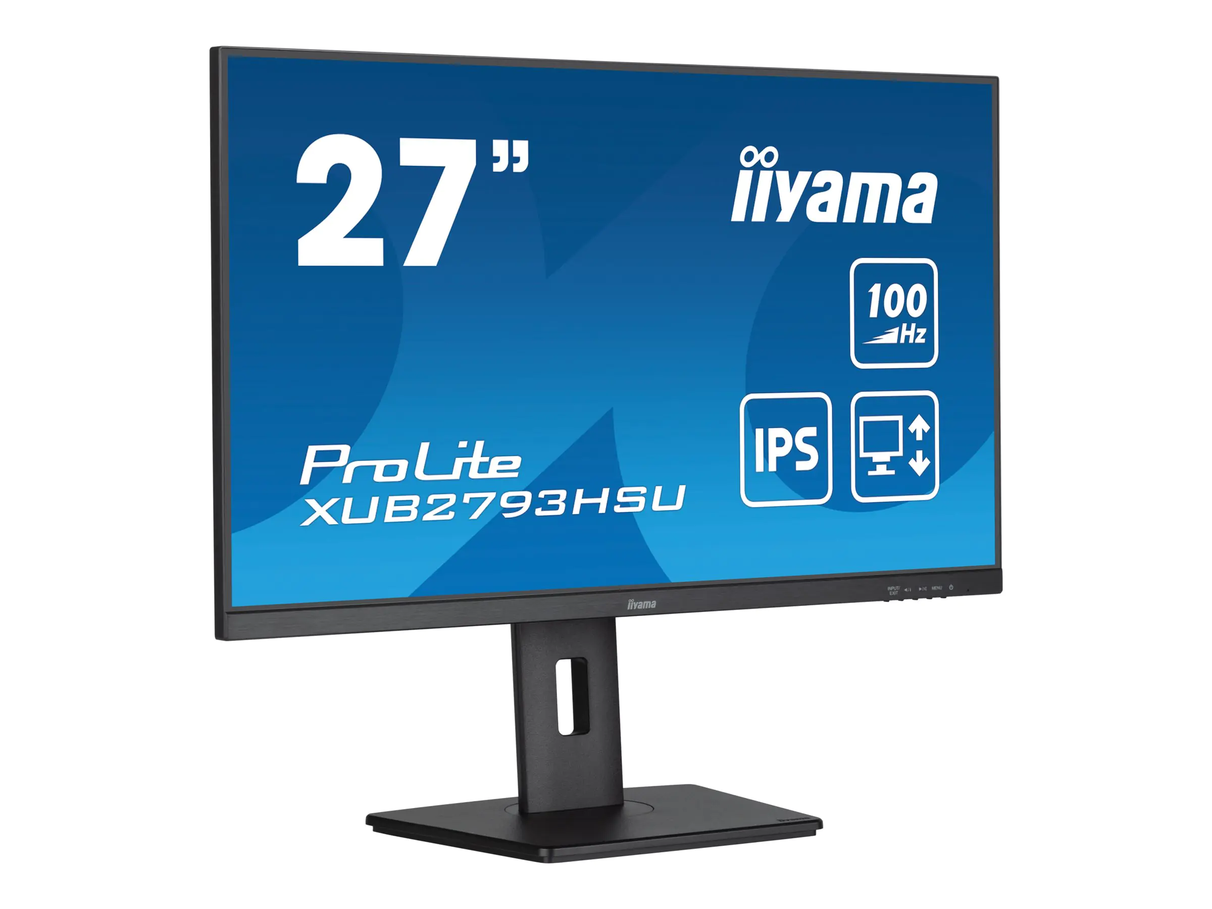 iiyama ProLite XUB2793HSU-B6 - LED-Monitor - 68.6 cm (27") - 1920 x 1080 Full HD (1080p) @ 100 Hz - IPS - 250 cd/m² - 1000:1 - 1 ms - HDMI, DisplayPort - Lautsprecher - mattschwarz