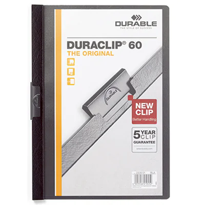 DURABLE Klemmmappe DURACLIP 60 220901 DIN A4 Hartfolie schwarz DURABLE Klemmmappe DURACLIP 60 220901 DIN A4 Hartfolie schwarz