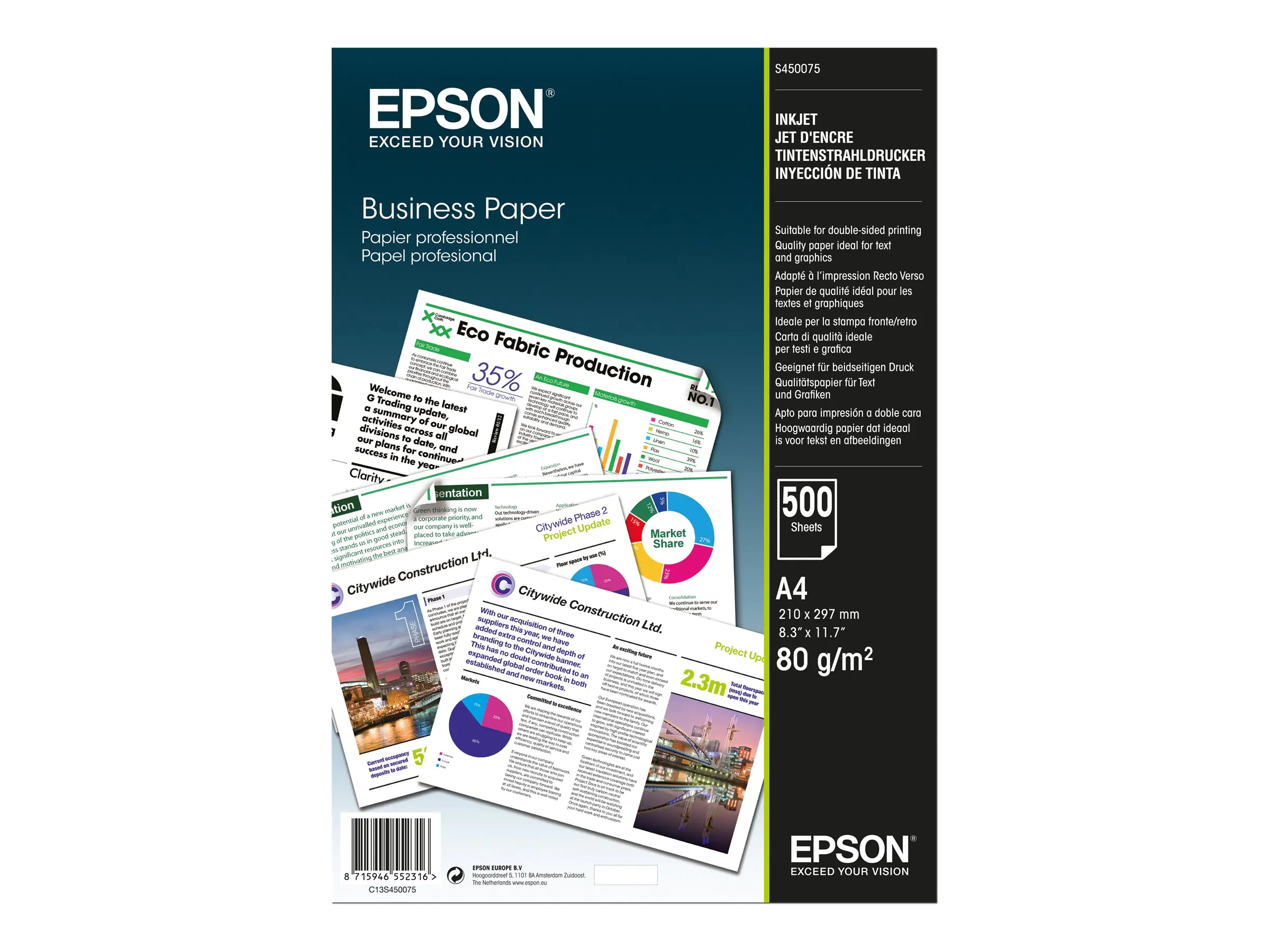 Epson Business Paper - A4 (210 x 297 mm) - 80 g/m² Epson Business Paper - A4 (210 x 297 mm) - 80 g/m²