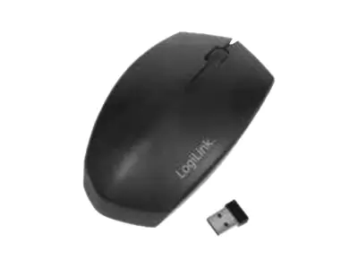 LogiLink - Maus - rechts- und linkshändig - optisch - kabellos - 2.4 GHz, Bluetooth 4.2 - kabelloser Empfänger (USB) - Schwarz