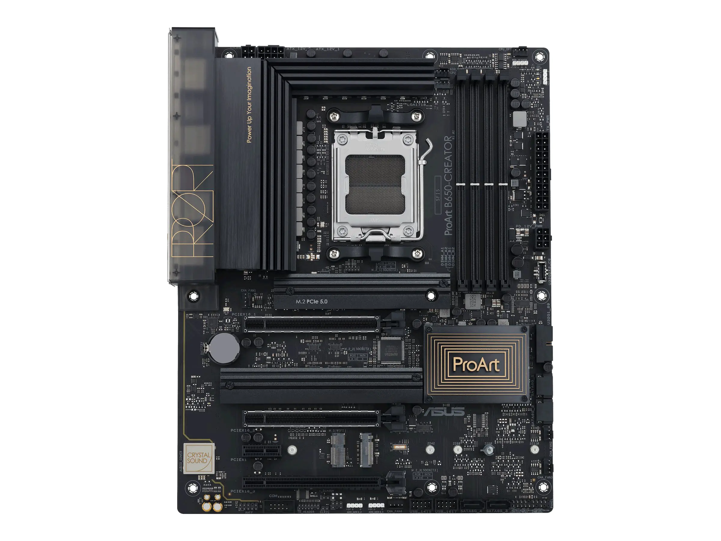 ASUS ProArt B650-CREATOR - Motherboard - ATX - Socket AM5 - AMD B650 Chipsatz - USB 3.2 Gen 1, USB 3.2 Gen 2, USB-C 3.2 Gen2, USB-C 3.2 Gen 2x2 - Gigabit LAN, 2.5 Gigabit LAN - Onboard-Grafik (CPU erforderlich) - HD Audio (8-Kanal) ASUS ProArt B650-CREATOR - Motherboard - ATX - Socket AM5 - AMD B650 Chipsatz - USB 3.2 Gen 1, USB 3.2 Gen 2, USB-C 3.2 Gen2, USB-C 3.2 Gen 2x2 - Gigabit LAN, 2.5 Gigabit LAN - Onboard-Grafik (CPU erforderlich) - HD Audio (8-Kanal)