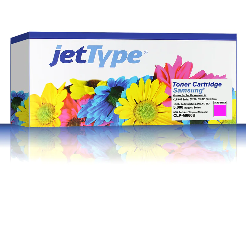 jetType Toner kompatibel zu Samsung CLPM660B/ELS Magenta 5.000 Seiten 1 Stück