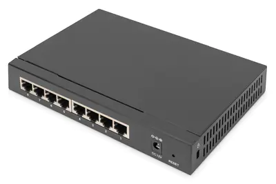 Digitus DN-80230 - Switch - unmanaged - 8 x 10/100/1000/2.5G - Desktop, wandmontierbar