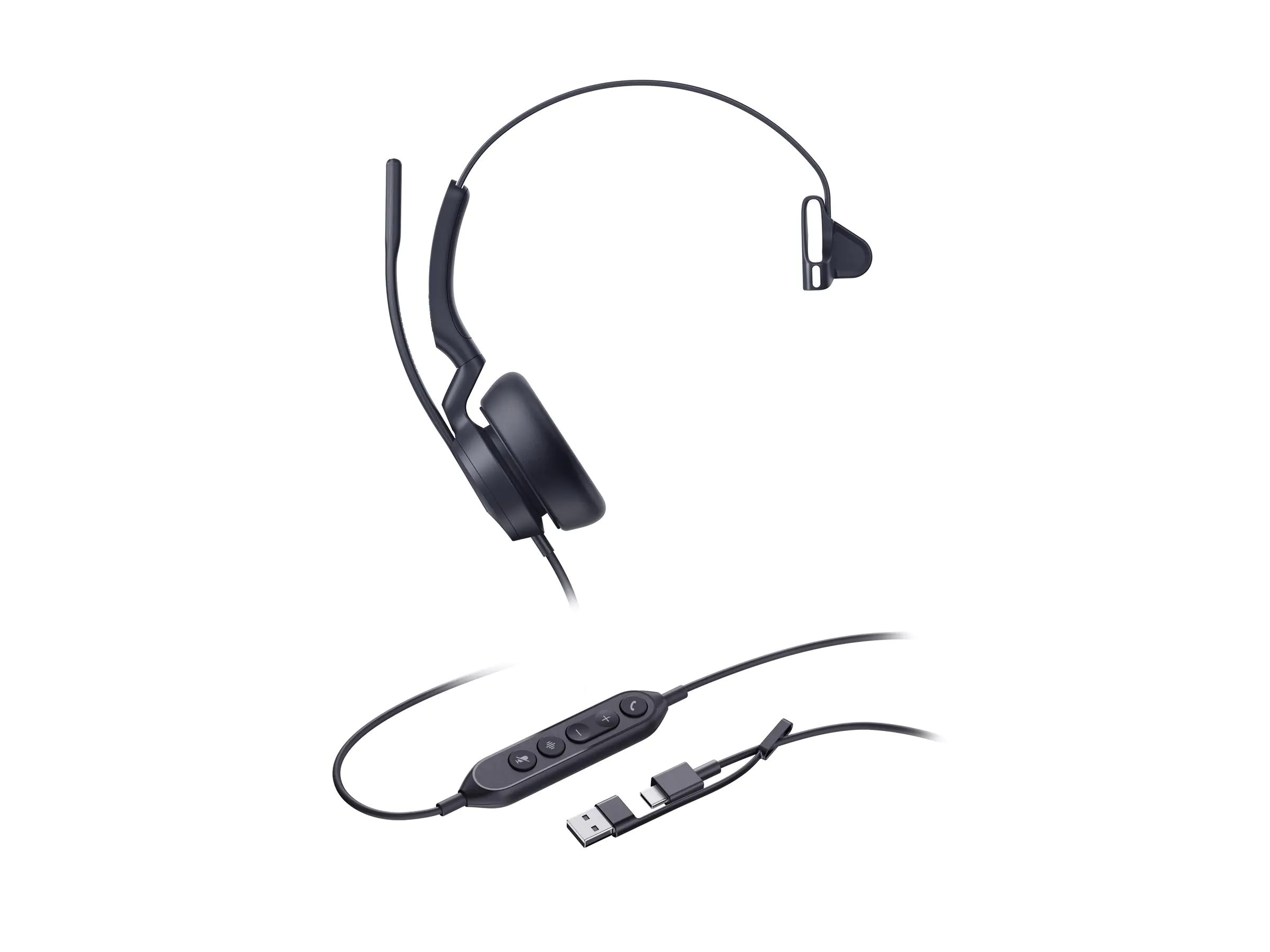 Yealink UH46 Mono - Headset - On-Ear kabelgebunden USB-C/A - 1308242