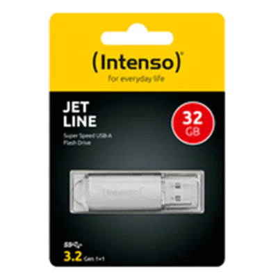 Intenso Jet Line - USB-Flash-Laufwerk - 32 GB - USB 3.2 Gen 1 - Silber Intenso Jet Line - USB-Flash-Laufwerk - 32 GB - USB 3.2 Gen 1 - Silber