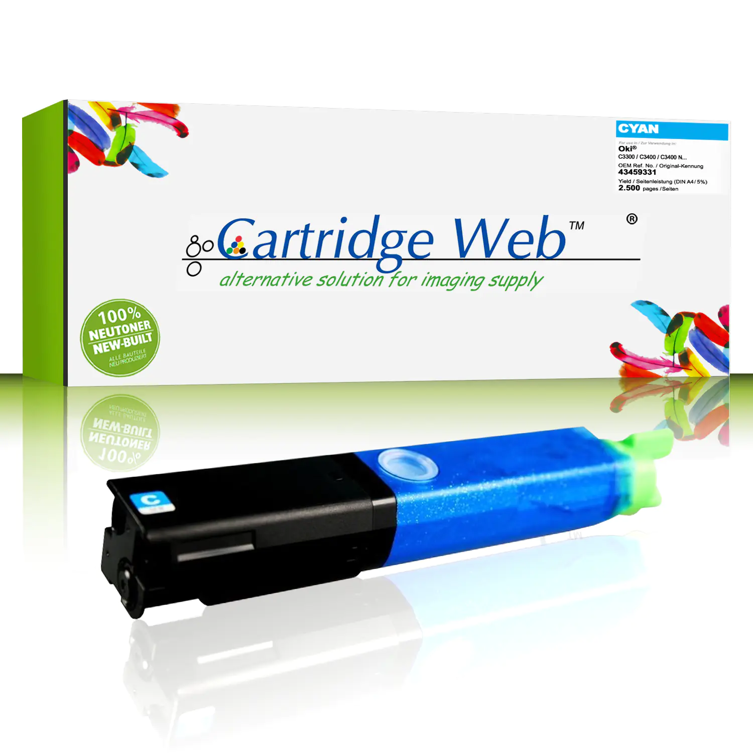 CartridgeWeb Toner kompatibel zu Oki 43459331 cyan 2.500 Seiten CartridgeWeb Toner kompatibel zu Oki 43459331 cyan 2.500 Seiten