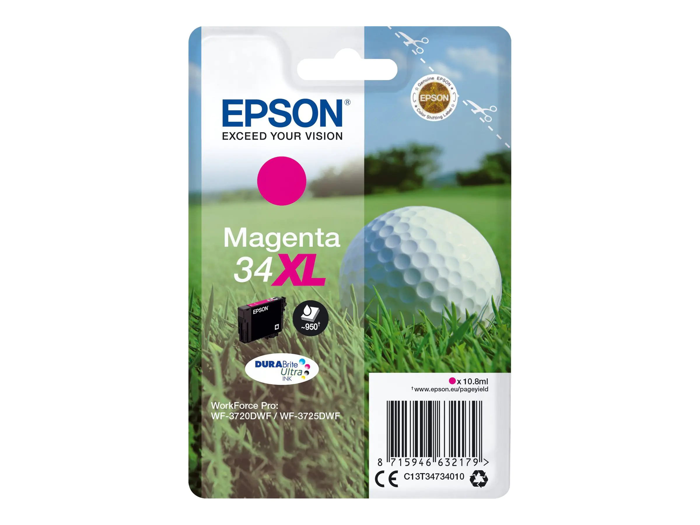 Epson 34XL - XL - Magenta - original - Blister mit RF C13T34734020
