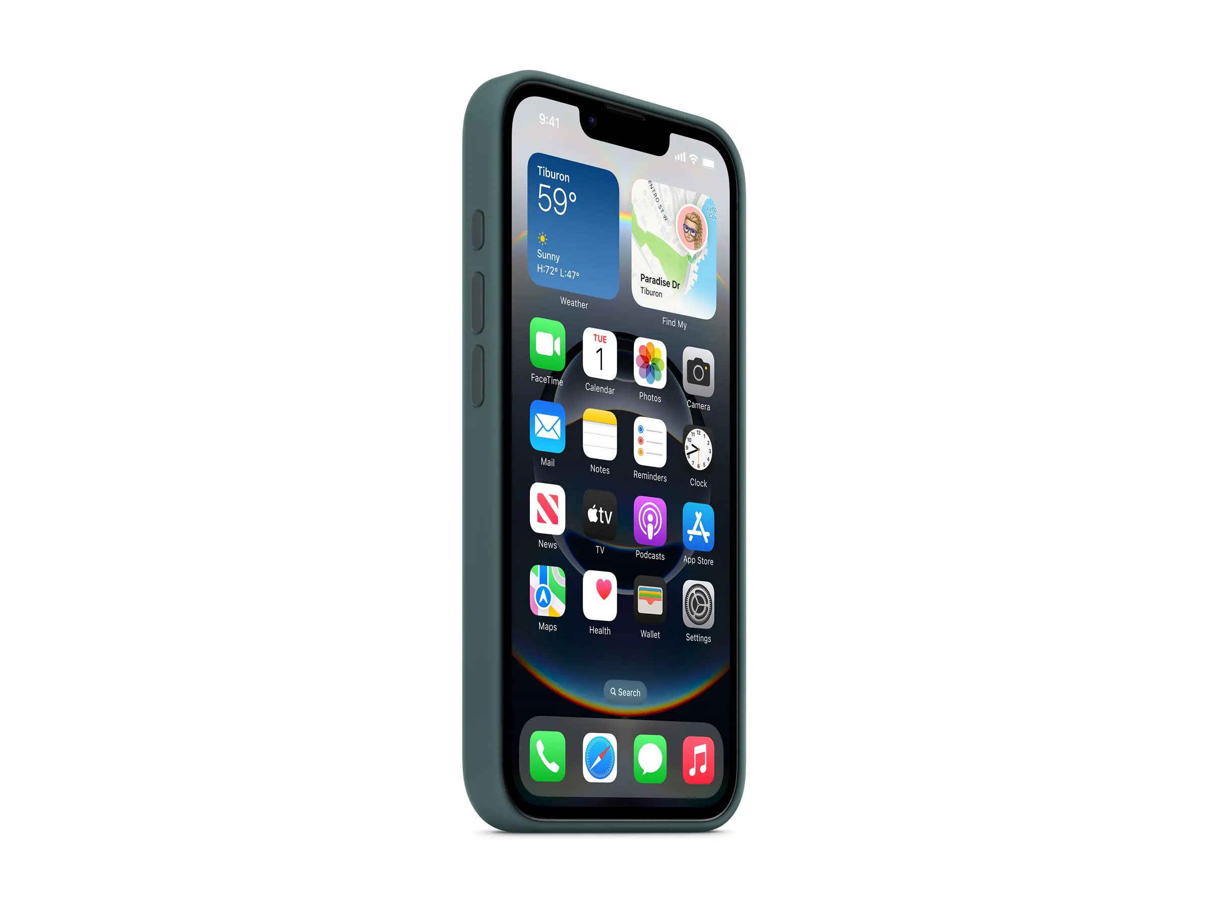 Apple - Hintere Abdeckung für Mobiltelefon - Silikon - Lake Green - für iPhone 16e
