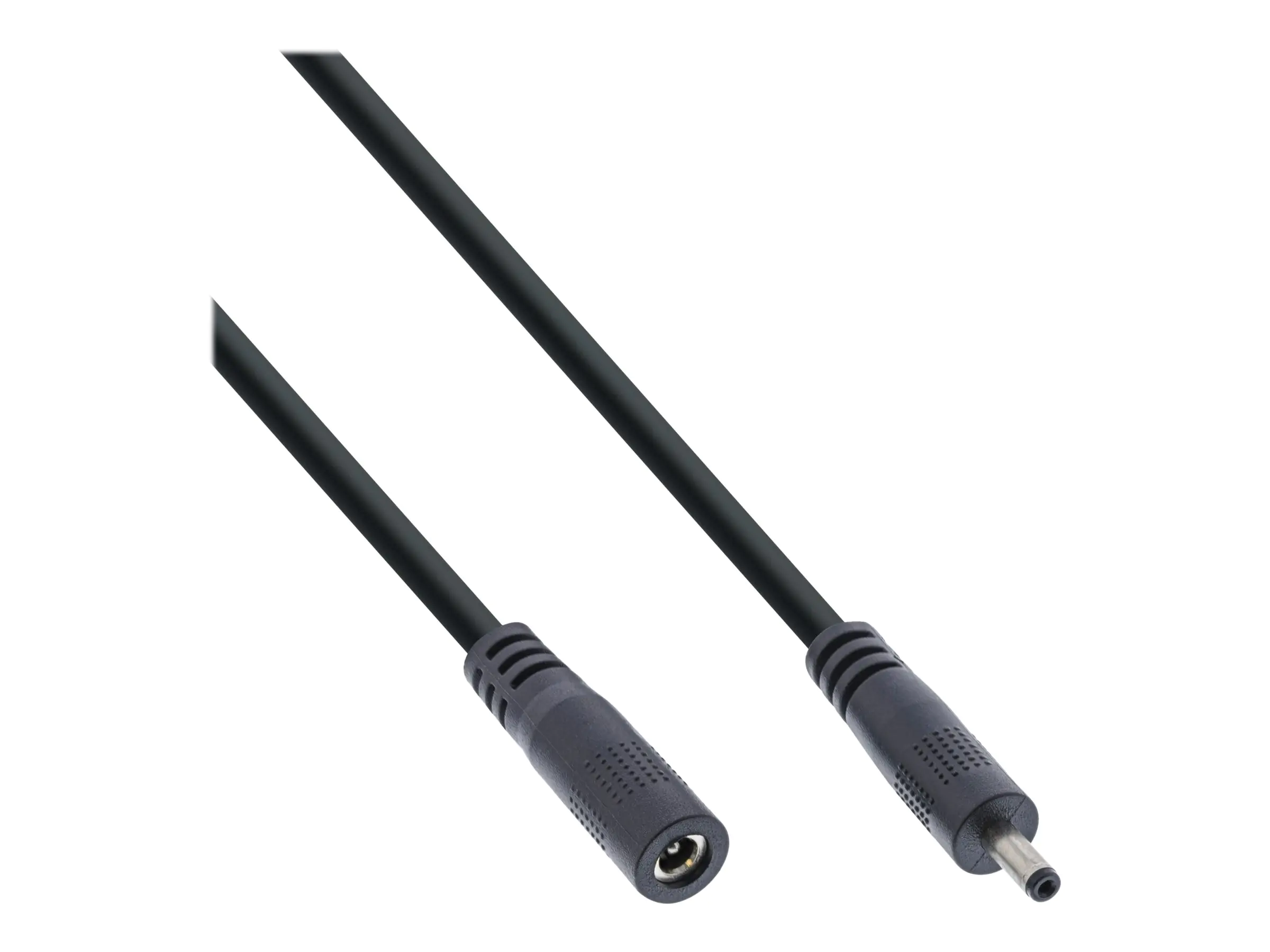 InLine - Spannungsversorgungs-Verlängerungskabel - Gleichstromstecker 3,5 mm (W) zu DC-Buchse 1,35 mm (M) - 12 - 24 V - 50 cm - Schwarz