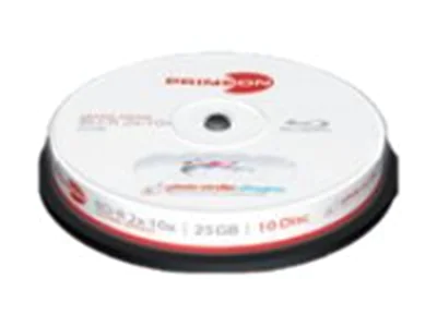Primeon photo-on-disc ultragloss - 10 x BD-R - 25 GB 10x - in Fotoqualität bedruckbare Oberfläche - Spindel