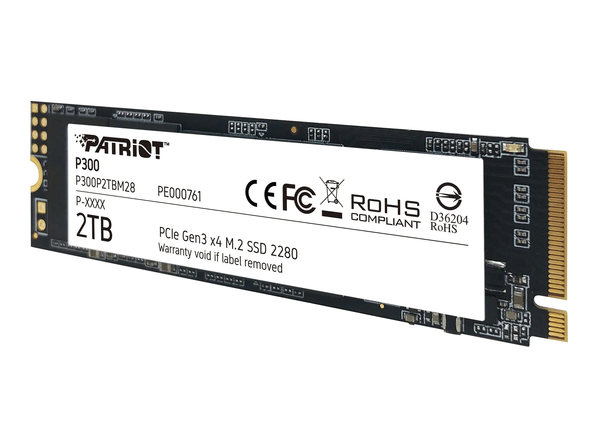 Patriot P300 - SSD - 2 TB - intern - M.2 2280 - PCIe 3.0 x4 (NVMe)