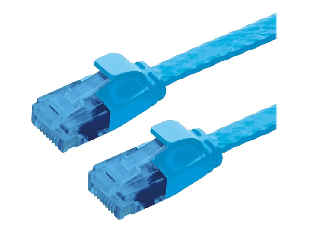 VALUE - Patch-Kabel - RJ-45 (M) zu RJ-45 (M) - 3 m - UTP - CAT 6a - geformt, ohne Haken, extraflach - Blau
