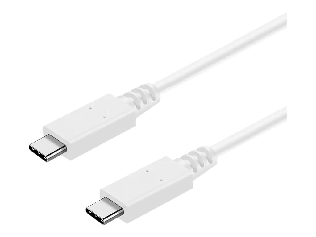 VALUE - USB-Kabel - 24 pin USB-C (M) umkehrbar zu 24 pin USB-C (M) umkehrbar - USB 3.1 Gen 2 - 20 V - 5 A - 50 cm - geformt - weiß