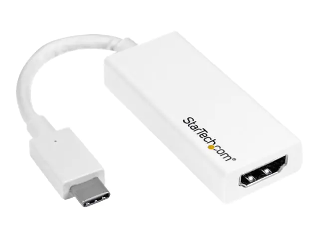 StarTech USB-C auf HDMI Adapter - Thunderbolt 3 kompatibel - Weiß - 4K 30Hz - Externer Videoadapter - USB-C - HDMI - weiß - für P/N: TB3DK2DPPD, TB3DK2DPPDUE, TB3DK2DPW, TB3DK2DPWUE, TB3DKDPMAW, TB3DKDPMAWUE StarTech USB-C auf HDMI Adapter - Thunderbolt 3 kompatibel - Weiß - 4K 30Hz - Externer Videoadapter - USB-C - HDMI - weiß - für P/N: TB3DK2DPPD, TB3DK2DPPDUE, TB3DK2DPW, TB3DK2DPWUE, TB3DKDPMAW, TB3DKDPMAWUE