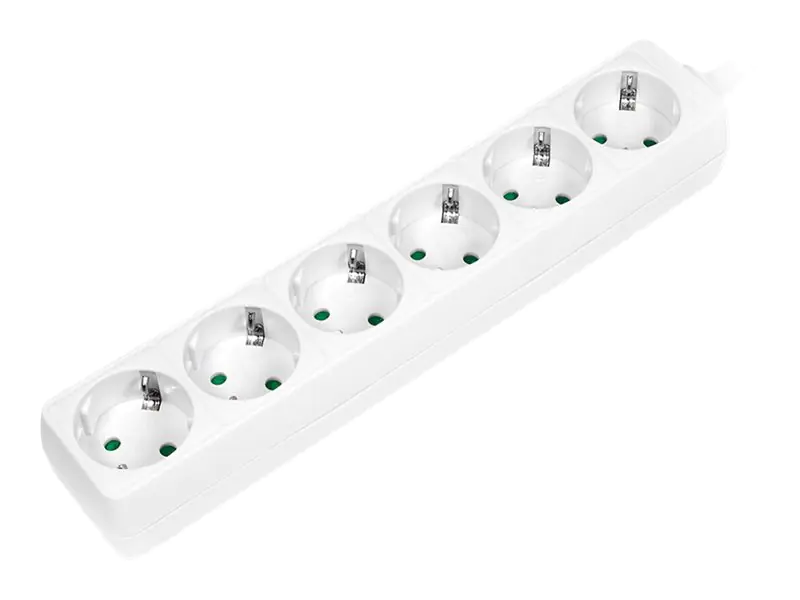 LogiLink Steckdosenleiste - Wechselstrom 250 V - 3500 Watt - Ausgangsanschlüsse: 6 (Typ F) LPS238