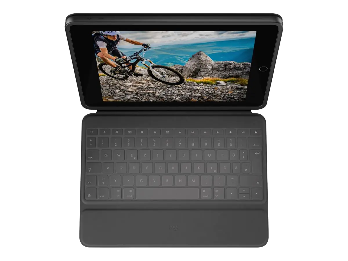 Logitech Rugged Folio - Tastatur und Foliohülle - Apple Smart connector - Pan-Nordic - für Apple 1