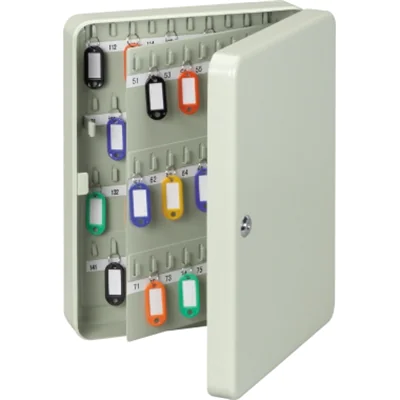 MAUL Schlüsselschrank 28,5 x 37,1 x 8,2 cm (B x H x T) inkl. Schlüsselanhänger, Nummerierungsaufkleber Stahl, lackiert grau