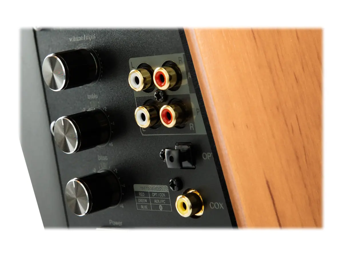 Edifier S1000MKII - Lautsprecher - Bücherregal - kabellos - Bluetooth - 60 Watt - zweiweg - Schwarz, Holz