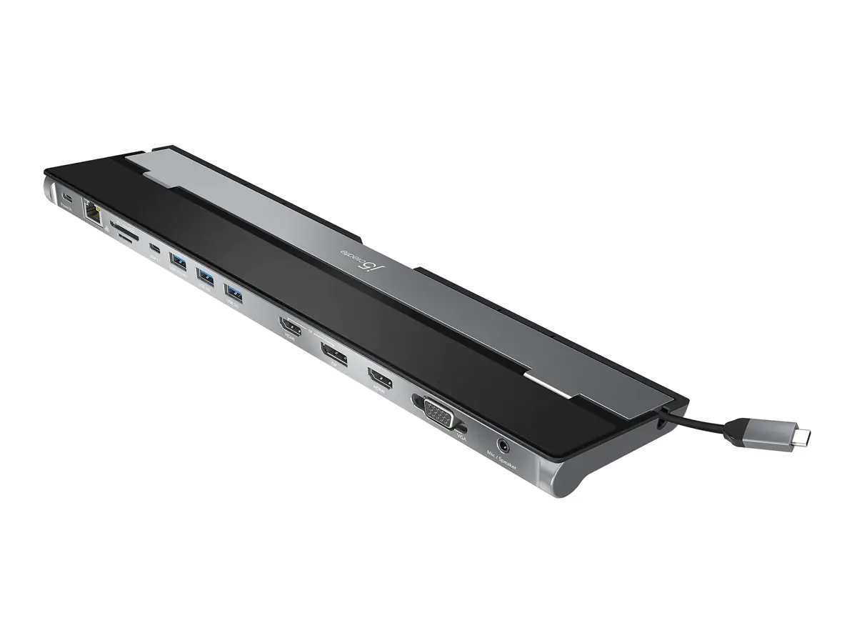 J5Create JCD543 - Dockingstation - USB-C 3.1 Gen 1 - VGA, 2 x HDMI, DP - 1GbE