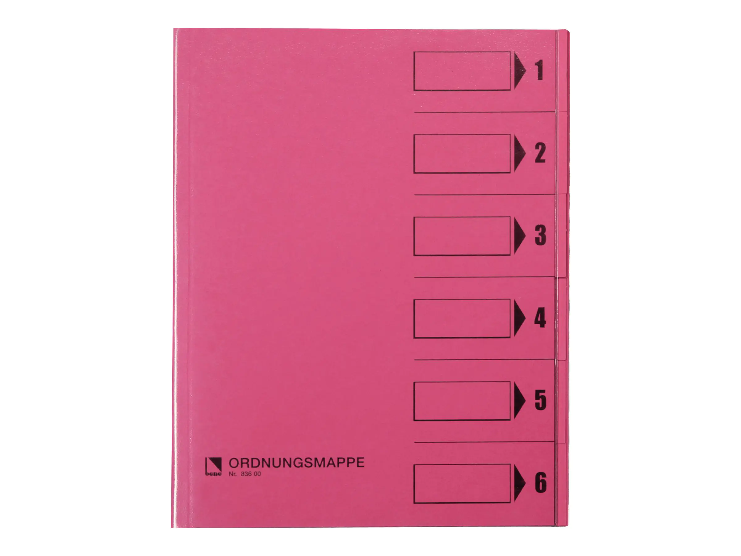 Bene Ordnungsmappe 83600RS DIN A4 6Fächer PVC rosa