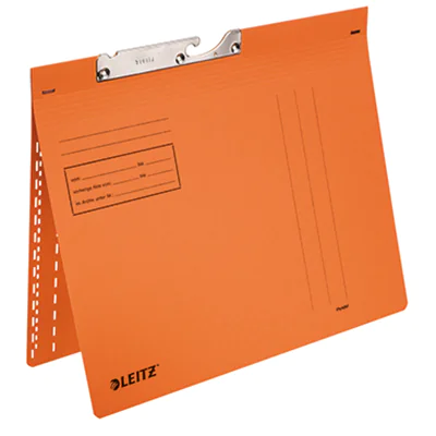 Leitz Pendelhefter DIN A4 250g/m² kaufmännische Heftung mit Organisationsaufdruck Manilakarton orange 50 St./Pack. Leitz Pendelhefter DIN A4 250g/m² kaufmännische Heftung mit Organisationsaufdruck Manilakarton orange 50 St./Pack.