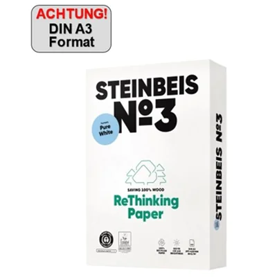 Steinbeis Kopierpapier No.3 ISO 90 K1601666080B A3 500Bl. Steinbeis Kopierpapier No.3 ISO 90 K1601666080B A3 500Bl.