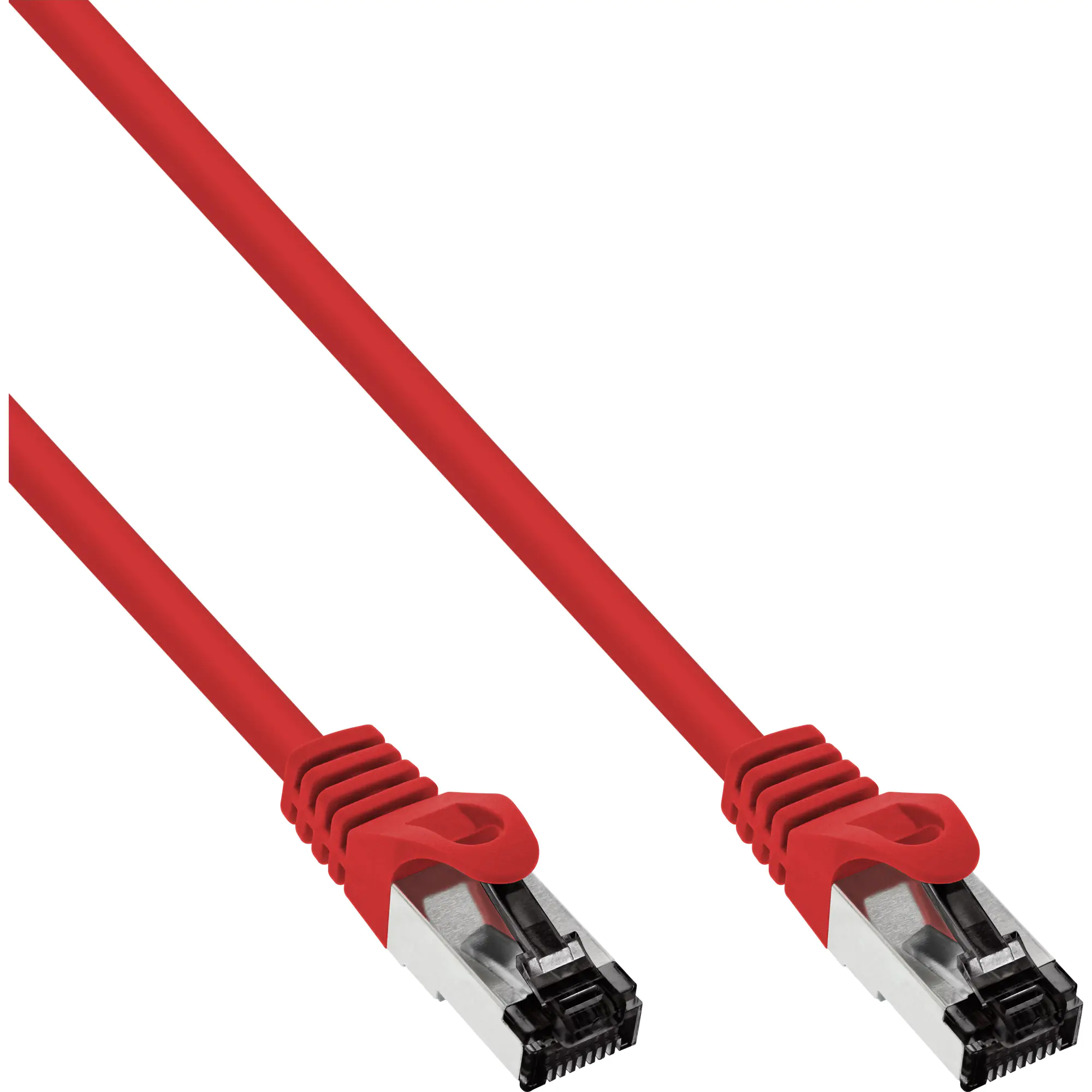InLine - Patch-Kabel - RJ-45 (M) zu RJ-45 (M) - 5 m - SFTP, PiMF - CAT 8.1 - IEEE 802.3af/IEEE 802.3at - halogenfrei, geformt, rund, ohne Haken, verseilt, hauchvergoldete Kontakte - grün