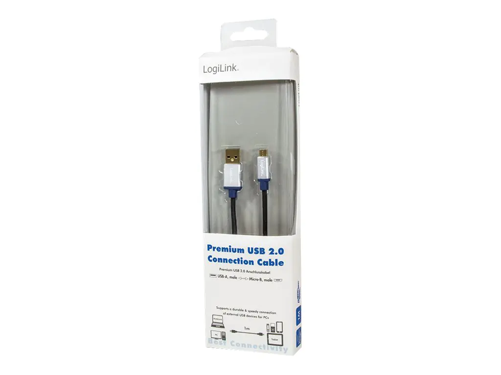 LogiLink Premium - USB-Kabel - USB (M) bis Micro-USB Typ B (M) - USB 2.0 - 1 m