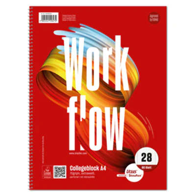 Format-X® Collegeblock Style Work flow DIN A4 kariert mit Rand innen/außen 70g/m² rot 80 Bl. Format-X® Collegeblock Style Work flow DIN A4 kariert mit Rand innen/außen 70g/m² rot 80 Bl.