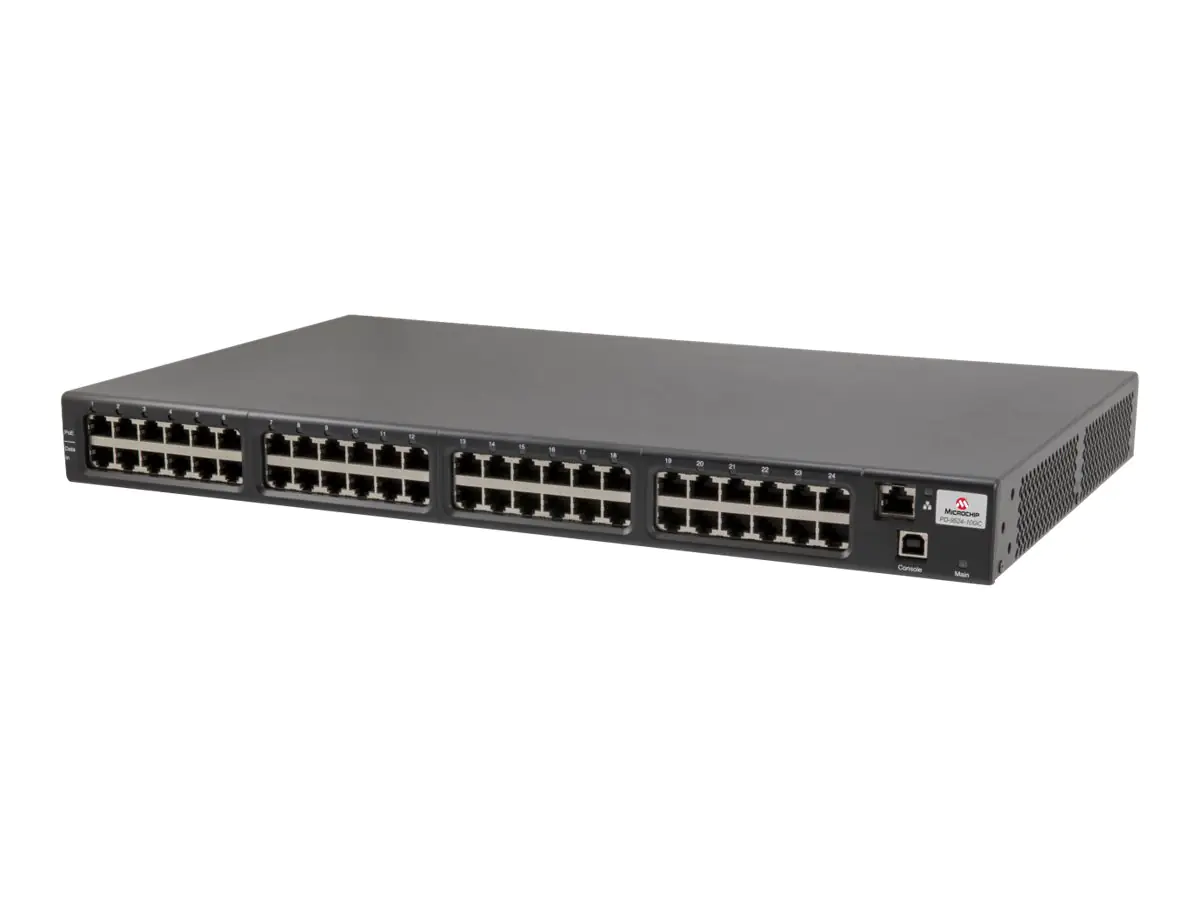 Microchip PD-9524-10GC - Power Injector (Rack - einbaufähig) - Wechselstrom 100-240 V - 950 Watt - Ethernet, USB - Ausgangsanschlüsse: 24 - Großbritannien, Europäische Union