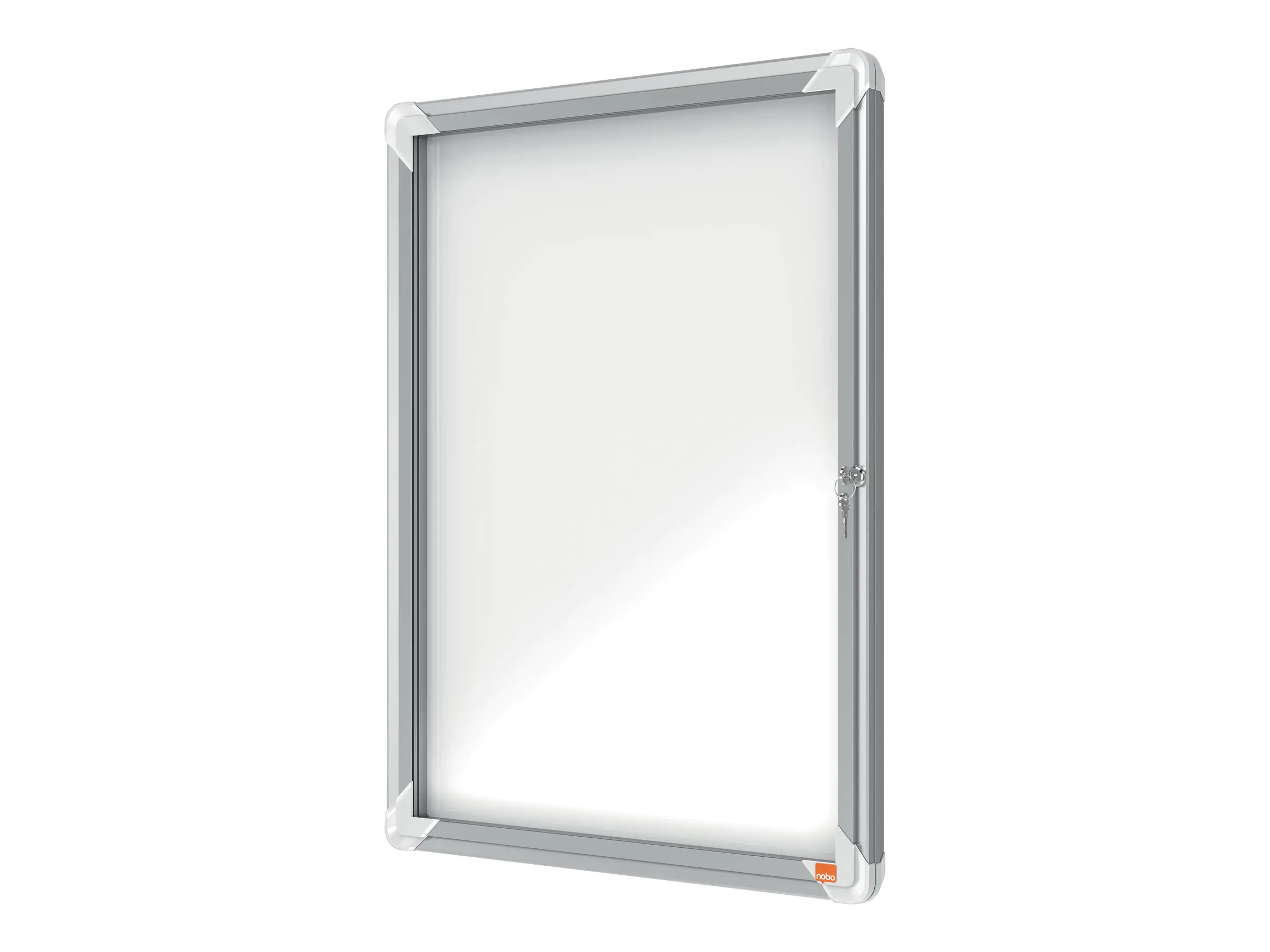 Nobo Schaukasten 1902557 53,2x69,2x 3,7cm innen 4 x DIN A4 weiß/silber