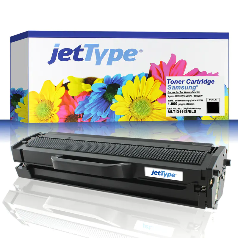 jetType Toner kompatibel zu Samsung MLT-D111S/ELS schwarz 1.000 Seiten jetType Toner kompatibel zu Samsung MLT-D111S/ELS schwarz 1.000 Seiten