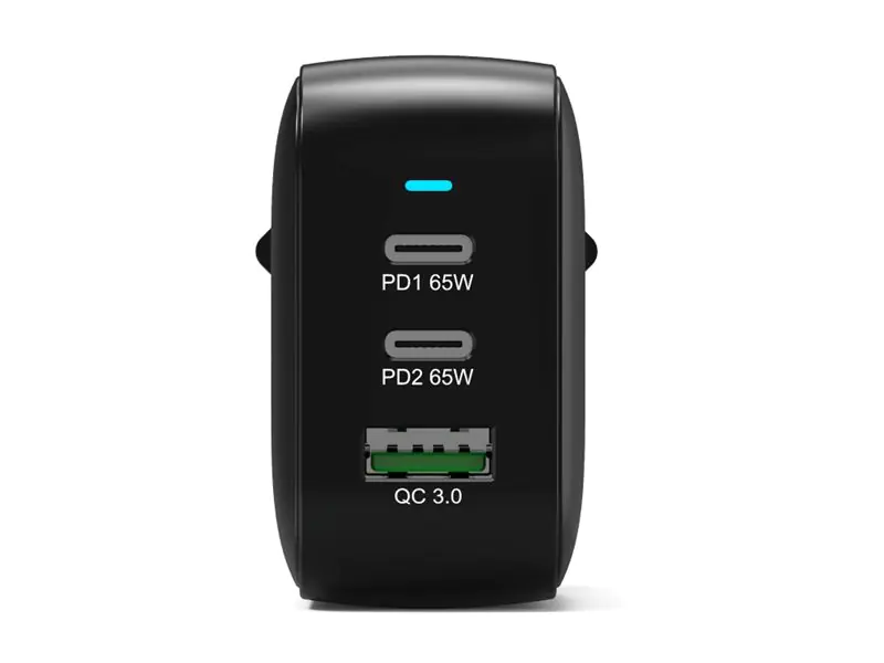 PORT Designs PORT Connect - Netzteil - GaN II, with 2 m cable - 65 Watt - 5 A - PD 3.0, QC 3.0 -