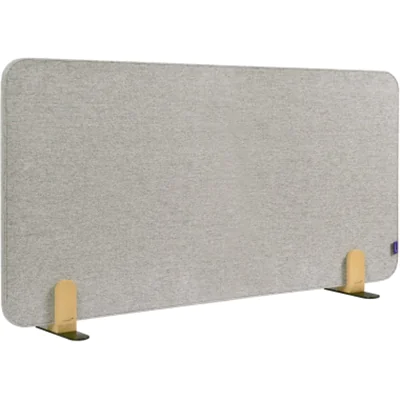 LEGAMASTER ELEMENTS Tischtrennwand akustik 60x120cm grau Halterungen, Schreibtisch-Trennwand, Grau, 1200 x 21 mm, Stoff, B - s2 d0, FSC C158462 7-209831
