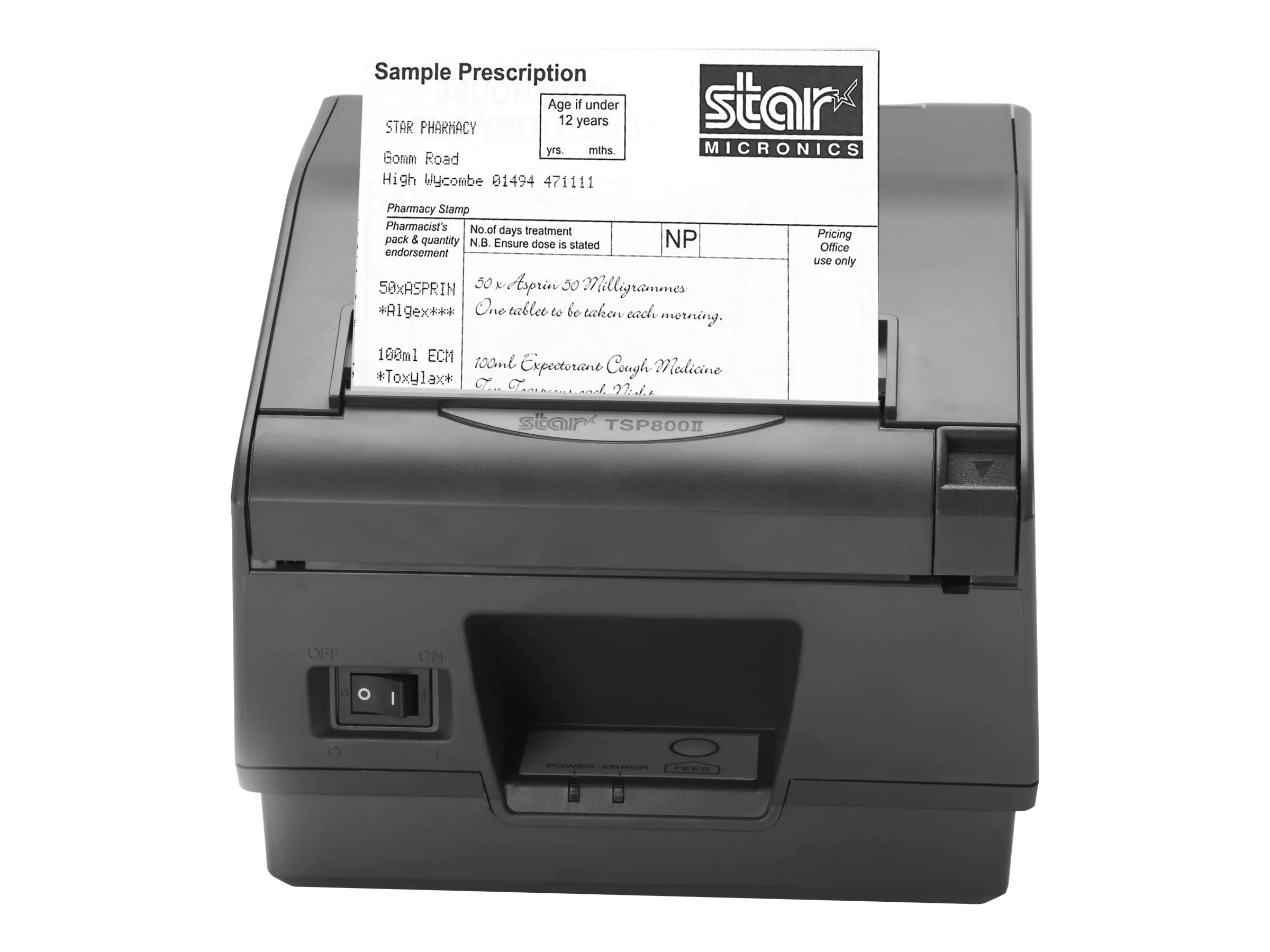 Star TSP847II HIA - Belegdrucker - zweifarbig (monochrom) - Thermodirekt - Rolle (11,2 cm) - 406 x 203 dpi - bis zu 180 mm/Sek. - Cutter - Grau