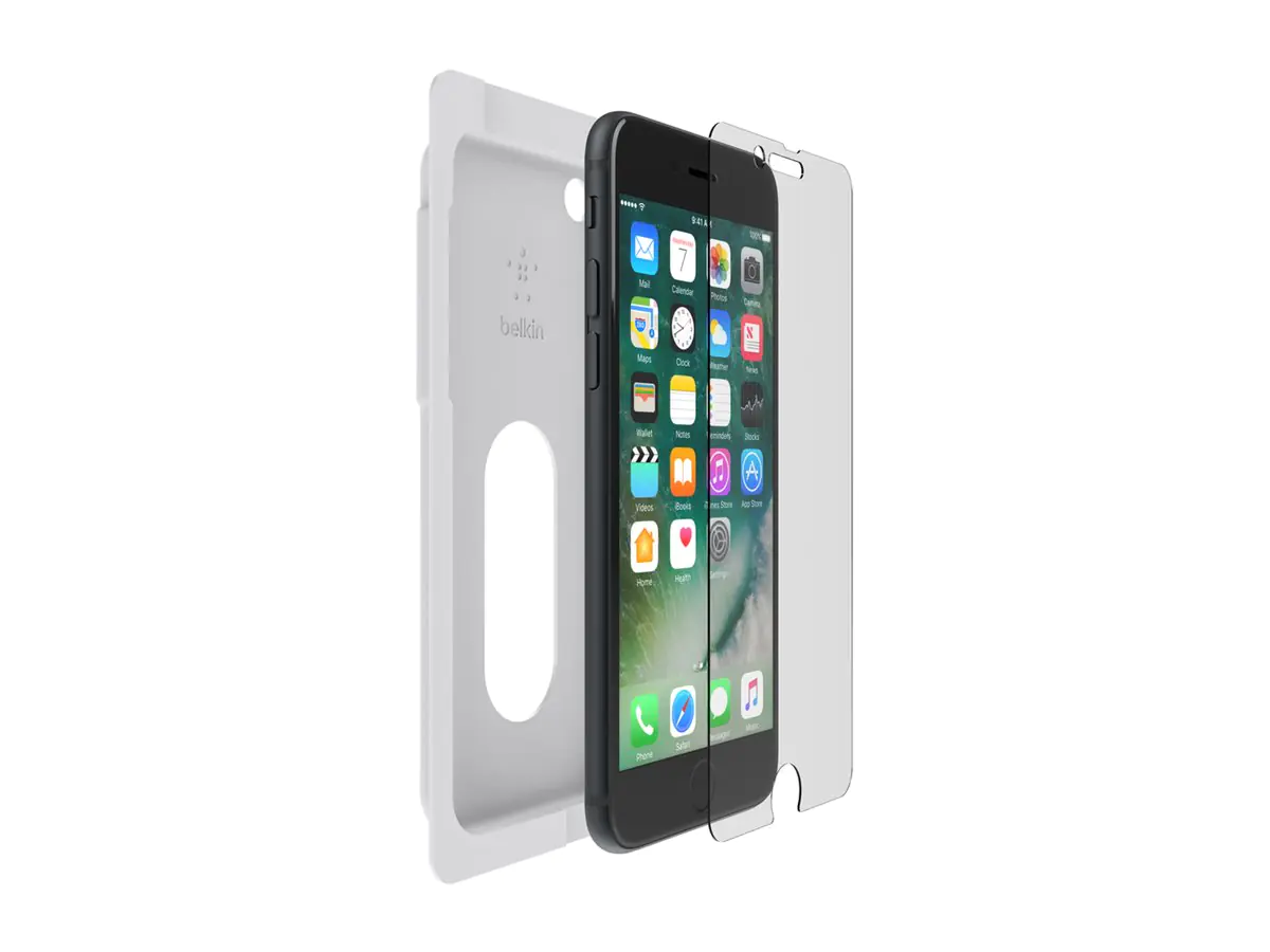 Belkin InvisiGlass Ultra - Bildschirmschutz für Handy - Glas - für Apple iPhone 6, 6s, 7, 8, SE (2. Generation)