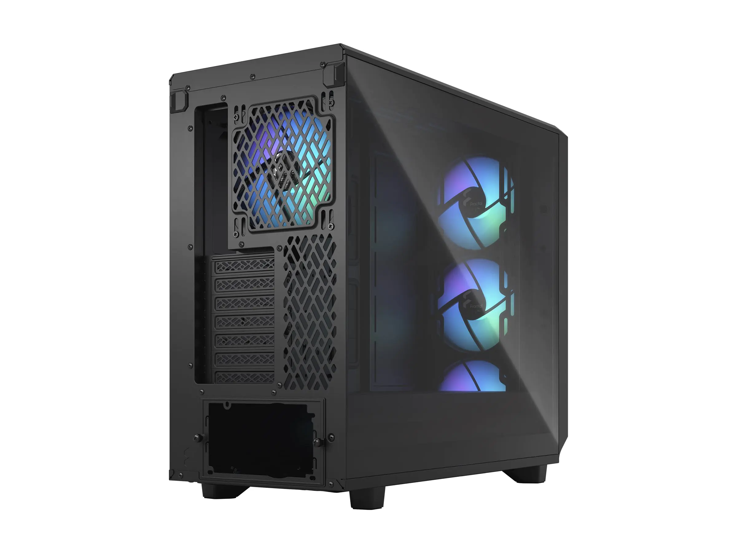 Fractal Design Meshify 2 Lite - Tower - E-ATX - Seitenteil mit Fenster (gehärtetes Glas) - keine Spannungsversorgung (ATX) - RGB black TG Light Tint - USB/Audio