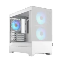 Fractal Design Pop Mini Air RGB - Tower - micro ATX - Seitenteil mit Fenster (gehärtetes Glas) - keine Spannungsversorgung (ATX) - White TG Clear Tint - USB/Audio - für Fractal Design Model D, Type D