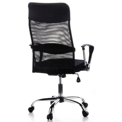 HJH OFFICE Bürodrehstuhl ARIA HIGH 48-59cm Wippmechanik Rolle hart gebremst (für Teppichboden) Chrom schwarz