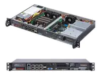 Supermicro SuperServer 5019D-FN8TP - Server - Rack-Montage - 1U - 1 x Xeon D-2146NT - RAM 0 GB - keine HDD - AST2500 - 1GbE, 10GbE - kein Betriebssystem - Monitor: keiner - Schwarz