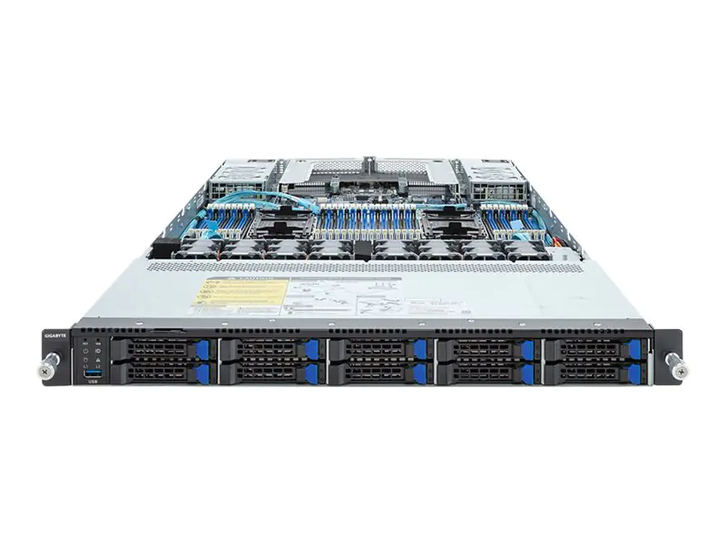 Gigabyte R183-S94 (rev. AAC2) - Server - Rack-Montage - 1U - zweiweg - keine CPU - RAM 0 GB - SATA/PCI Express - Hot-Swap 6.4 cm (2.5") 6NR183S94DR000AAC2