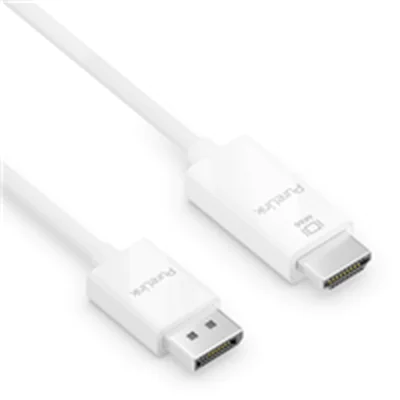 PureLink Premium Aktives 4K DisplayPort / HDMI Kabel – 1,50m - weiß - 1,5 m - DisplayPort - HDMI PureLink Premium Aktives 4K DisplayPort / HDMI Kabel – 1,50m - weiß - 1,5 m - DisplayPort - HDMI
