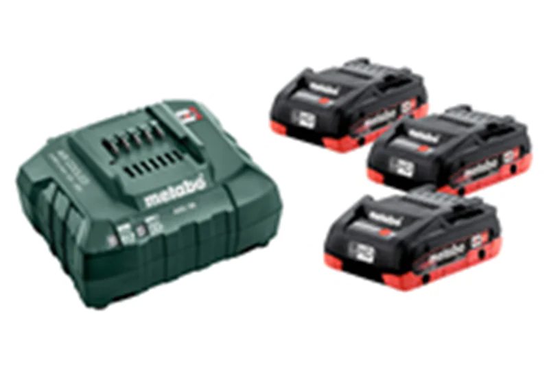 Metabo BASIC SET 3 X LIHD 4.0 AH, Batterie- & Ladegerät-Set, Hohe Lithium-Ionen-Dichte (LiHD), 4 Ah, 18 V, Metabo, 12 - 36 V 685132000