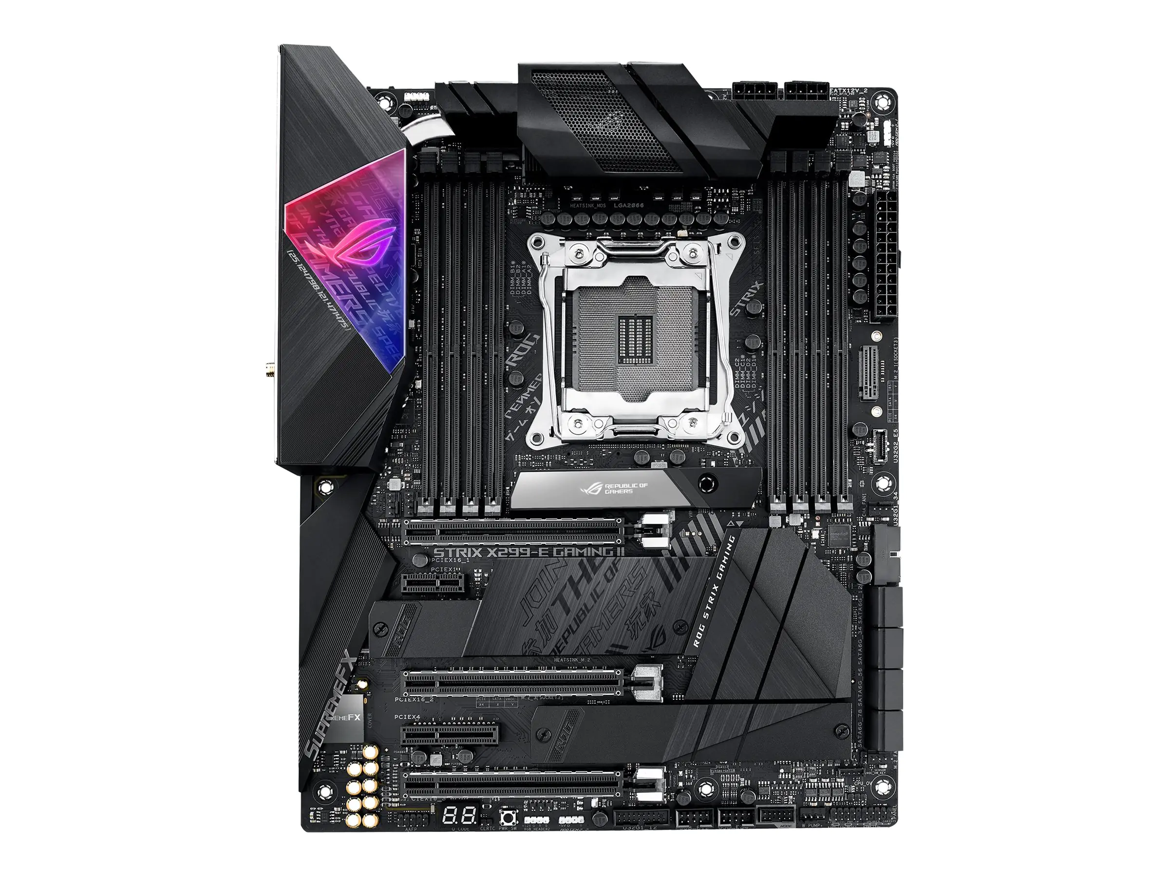 ASUS ROG STRIX X299-E GAMING II - Motherboard - ATX - LGA2066 Socket - X299 Chipsatz - USB-C Gen2, USB 3.2 Gen 1, USB 3.2 Gen 2 - Bluetooth, Gigabit LAN, 2.5 Gigabit LAN, Wi-Fi - HD Audio (8-Kanal)