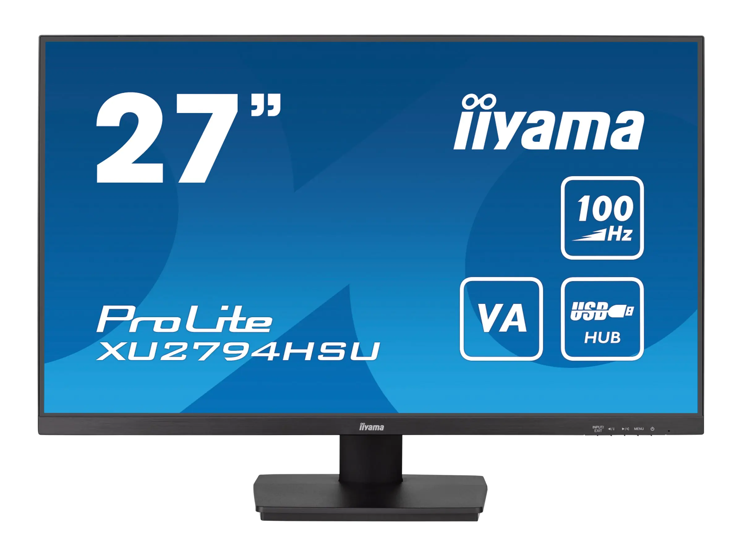 iiyama ProLite XU2794HSU-B6 - LED-Monitor - 68.5 cm (27") - 1920 x 1080 Full HD (1080p) @ 100 Hz - VA - 250 cd/m² - 4000:1 - 1 ms - HDMI, DisplayPort - Lautsprecher - mattschwarz