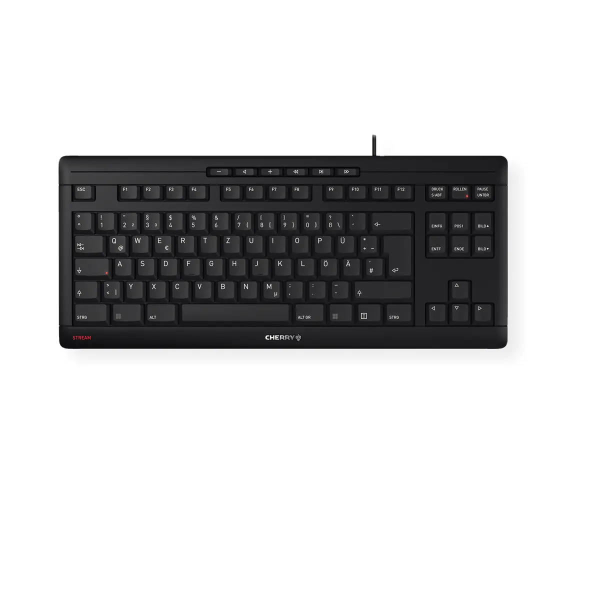 CHERRY STREAM KEYBOARD TKL - Tastatur - USB - QWERTZ - Deutsch - Tastenschalter: CHERRY SX - Schwarz CHERRY STREAM KEYBOARD TKL - Tastatur - USB - QWERTZ - Deutsch - Tastenschalter: CHERRY SX - Schwarz