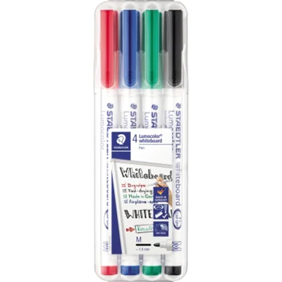 STAEDTLER Whiteboardmarker Lumocolor 301 WP4 1mm sort. 4St. STAEDTLER Whiteboardmarker Lumocolor 301 WP4 1mm sort. 4St.